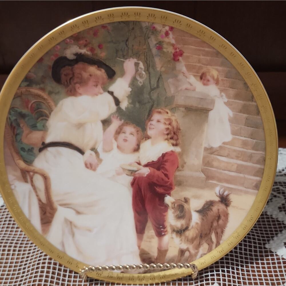 Lenox 1993 Annual Mother’s Day Plate Chasing Bubbles China Limited Ed